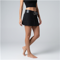 Mujer pollera creep tiro corto cinto - W
