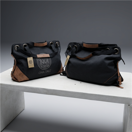Bolso lona combinado ecocuero ONA - LO