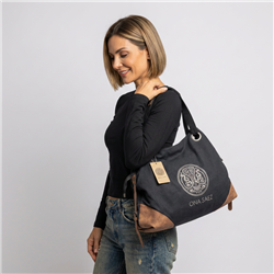 Bolso lona combinado ecocuero ONA - LO