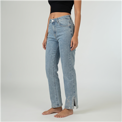 Mujer pantalon jean elastizado botamangas bordado - LU