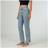 Mujer pantalon jean elastizado botamangas bordado - LU