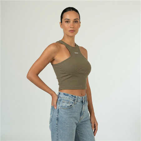 Mujer top morley frente chapa taza soft - OG