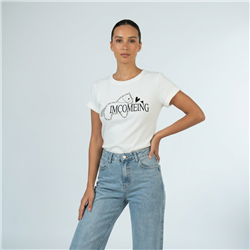 Mujer remera algodon estampa tachas IMCOMEING - OG
