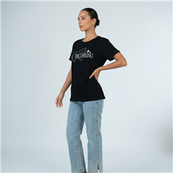 Mujer remera algodon estampa tachas IMCOMEING - OG