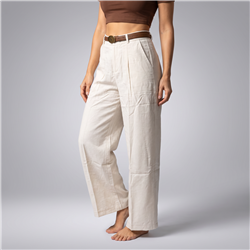 Mujer pantalon sastrero lino cinturon POLO - OG