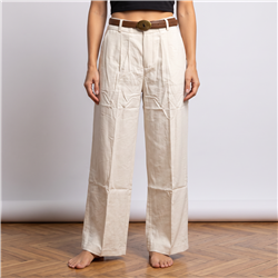 Mujer pantalon sastrero lino cinturon POLO - OG
