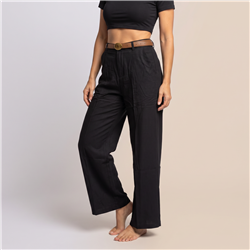 Mujer pantalon sastrero lino cinturon POLO - OG