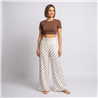 Mujer pantalon sastrero lino alunares cinto - OG