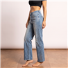 Mujer pantalon jean elastizado frente brillo roturas - OG