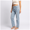 Mujer pantalon jean elastizado brillo combinado - OG