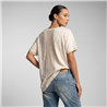 Mujer remera algodon frente corazon print escote V - RI