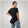 Mujer remera algodon frente corazon print escote V - RI