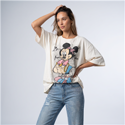 Mujer remera algodon estampa minnie estrass - OG