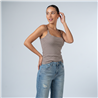Mujer top lycra rayado taza soft - OG