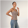 Mujer top lycra rayado taza soft - OG