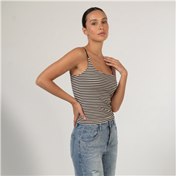 Mujer top lycra rayado taza soft - OG