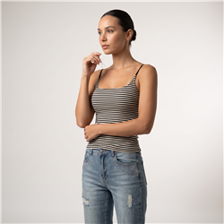 Mujer top lycra rayado taza soft - OG