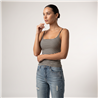 Mujer top lycra rayado taza soft - OG