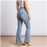 Mujer pantalon jean oxford bolsillos bordados brillos - LU