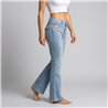 Mujer pantalon jean oxford bolsillos bordados brillos - LU