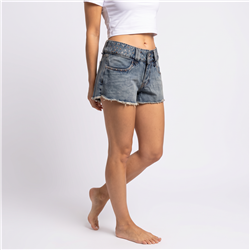 Mujer short jean tachas brillo en cintura - EM