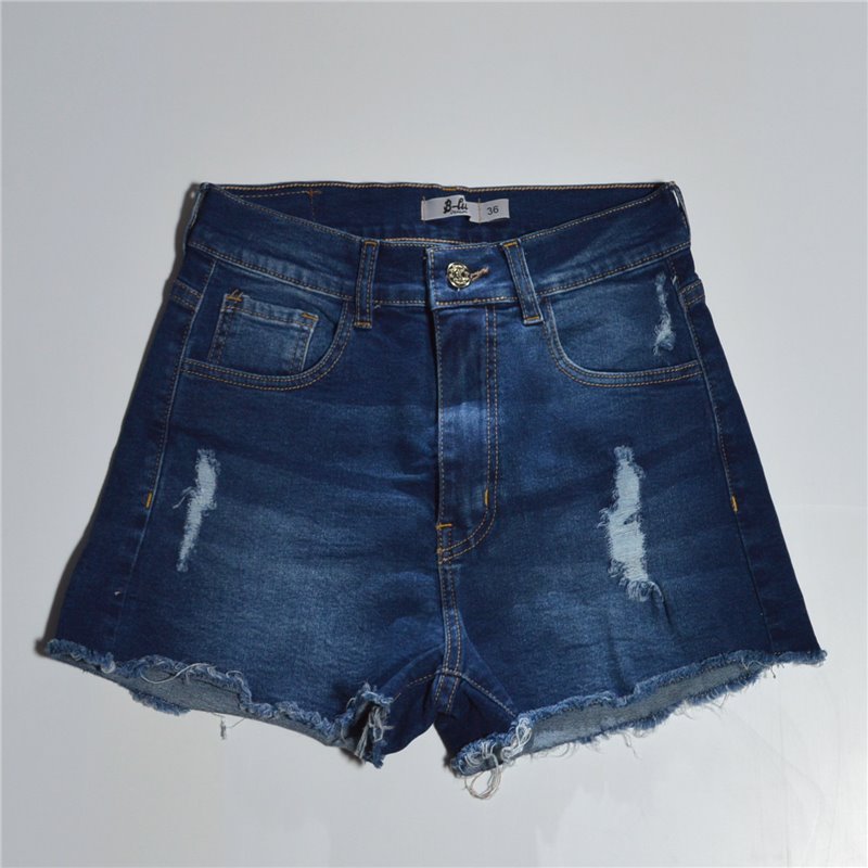 Mujer Short jean elastizado rotura desflecado BL