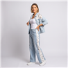 Mujer campera jean combianda guipur linea italiana - IB