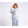 Mujer campera jean combianda guipur linea italiana - IB