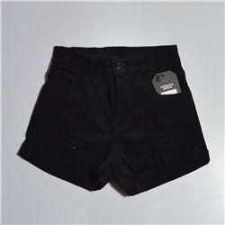 Mujer short gabardina rotura con ruedo