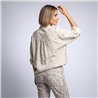 Mujer camisa lino combinada guipur linea italiana - IB
