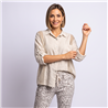 Mujer camisa lino combinada guipur linea italiana - IB