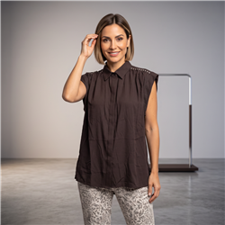 Mujer camisa creep tachas en hombros - OG