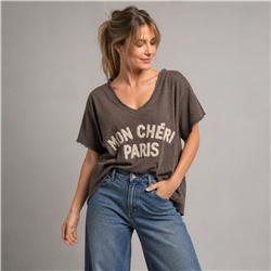 Mujer remera algodon aplique MON CHERI italiana - IB