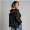 Mujer camisa lino flores crochet linea italiana - IB