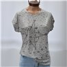 Mujer Remera elastizada estampa print doble estrella brillo