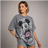 Mujer remera algodon amplia estampa mickey lentejuelas tornasol - OG