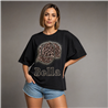 Mujer remera algodon amplia estampa visera print BELLA - OG