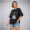 Mujer remera algodon estampa cartera encaje brillo - OG