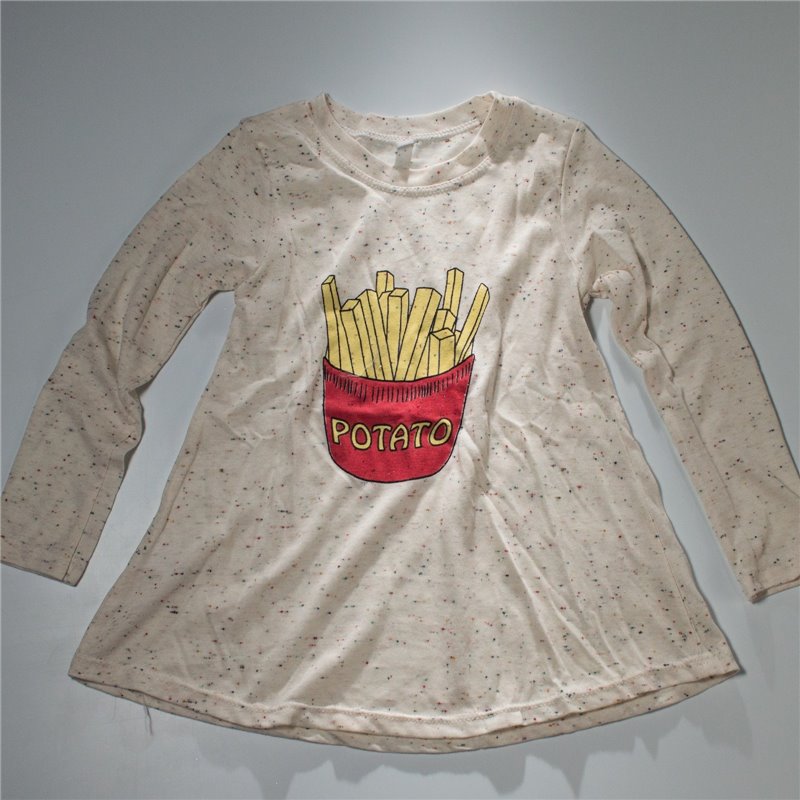 NENA-Remera manga larga jaspeada PAPAS FRITAS