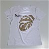 Mujer Remera algodon bordado lentejuelas THE ROLLING STONES