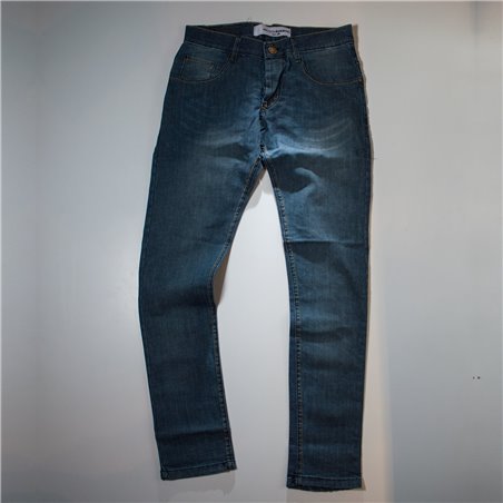 Hombre Pantalon jean elastizado claro boton ladrillitos