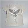 Mujer Remera algodon frente aguila piedras