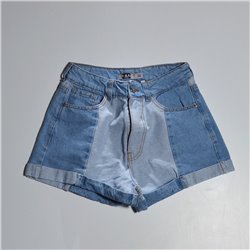 Mujer Short jean moon combinado dobladillo