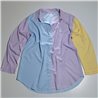 Mujer Camisa mini rayas colores combinados