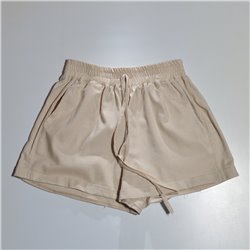 Mujer Short lino elastizado cintura elastica