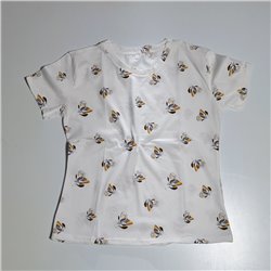 Mujer remera algodon estampa mariposa engomada