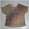 Mujer remera crep amplia estampa print brillos