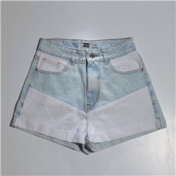 Mujer short combinado con puño