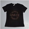 Mujer remera algodon estampa tachas brillo DANCE