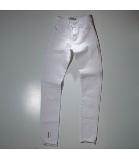 Mujer pantalon jean blanco...